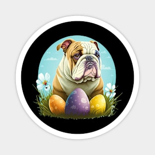 Easter Bulldog Magnet